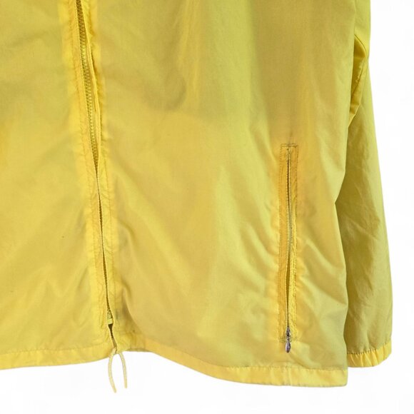 Vintage L.L. Bean Aspen Anorak Yellow Nylon Jacket Mens Large Packable Hooded - Picture 4 of 10